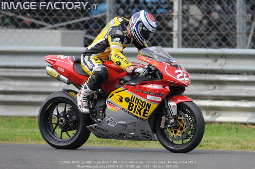 2009-05-10 Monza 2082 Superstock 1000 - Race - Alexander Thomas Lowes - MV Agusta F4 312 R